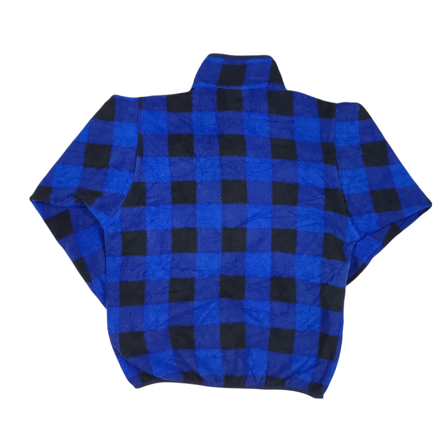 Patagonia Synchilla Blue Plaid Checkered Fleece Sweater