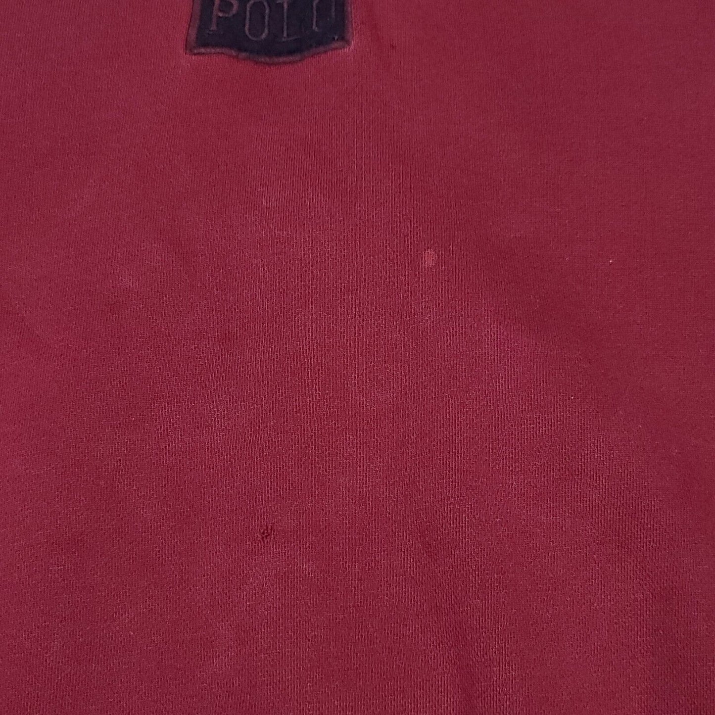 Polo Ralph Lauren Center P Logo Maroon Sweatshirt