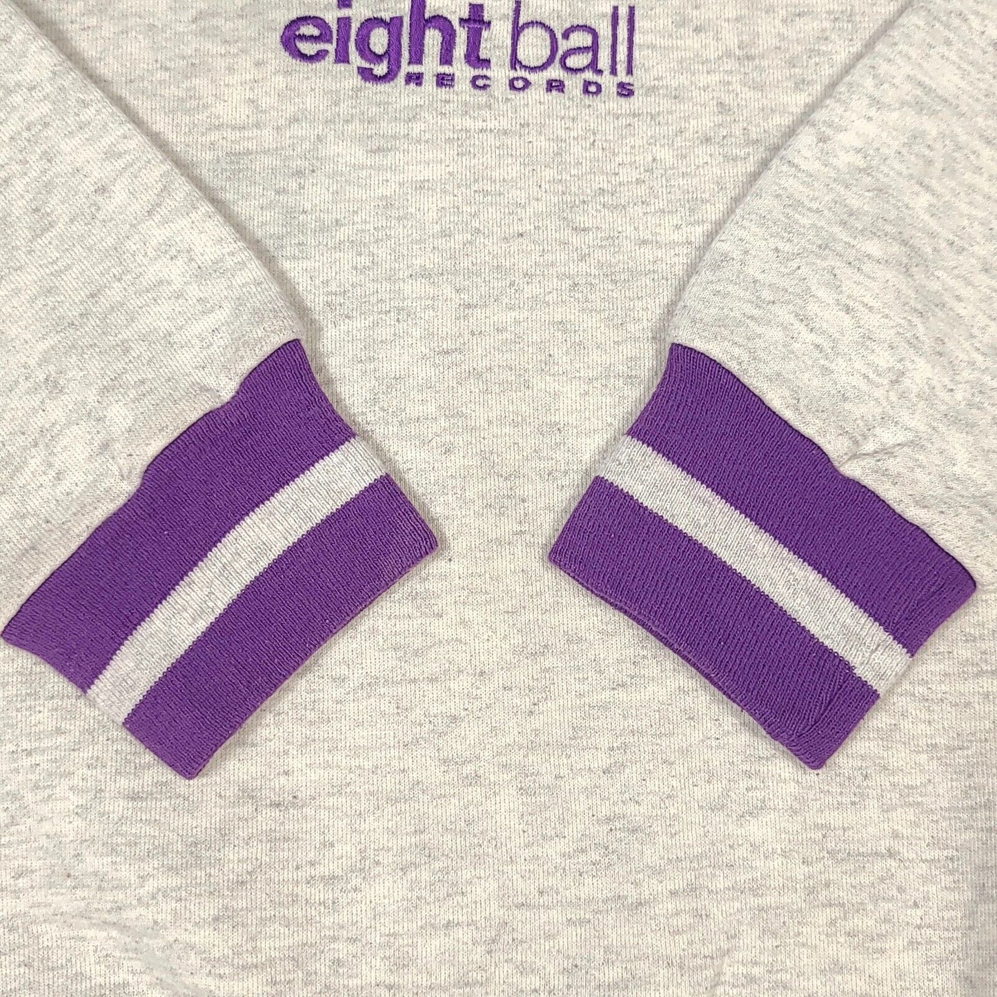 Eight Ball Records Gray Purple Ringer Sweatshirt