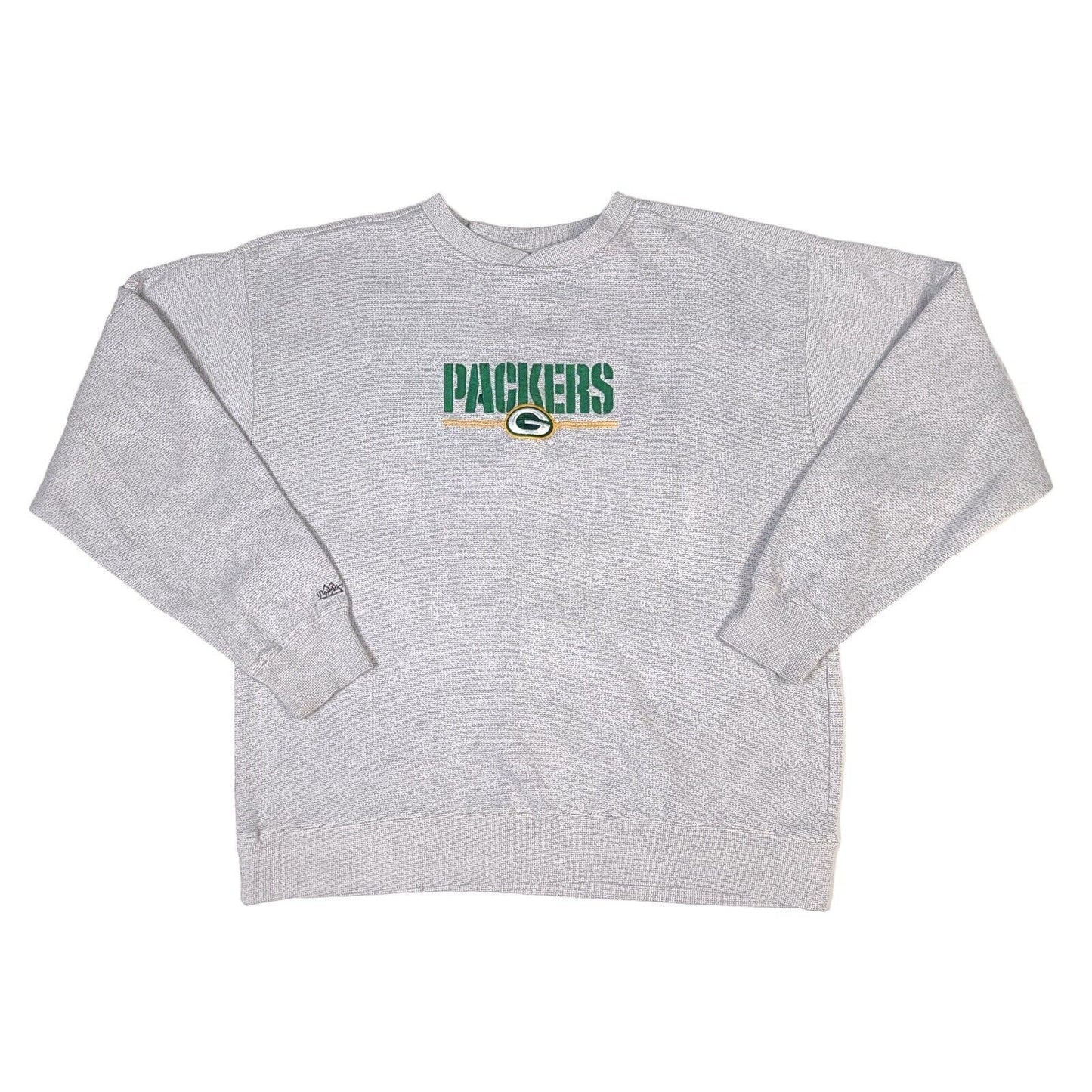 Green Bay Packers NFL Gray Embroidered Majestic Sweatshirt