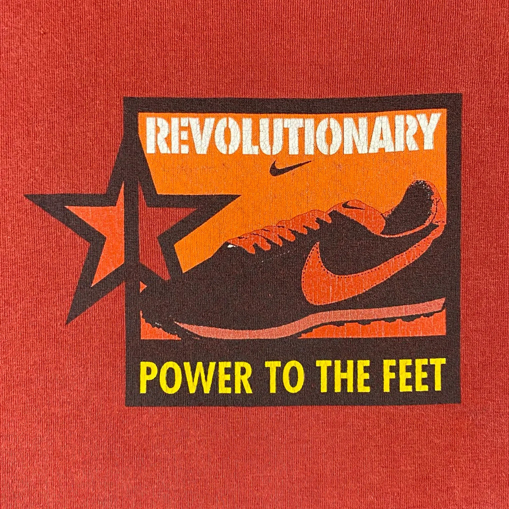 Nike Revolutionary Power To The Feet Communist Red Orange Shirt