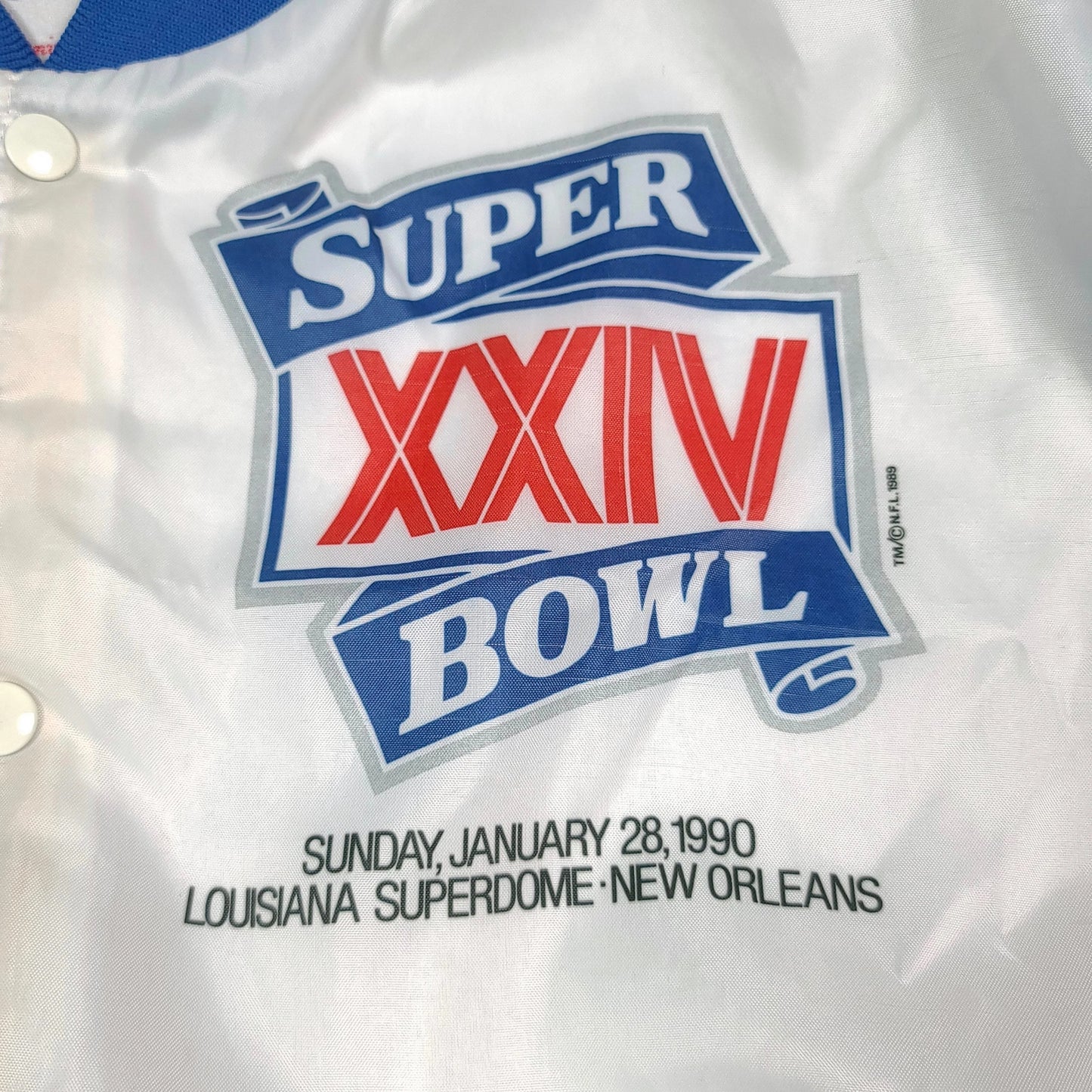 Super Bowl Xxiv 1990 New Orleans Chalkline Jacket