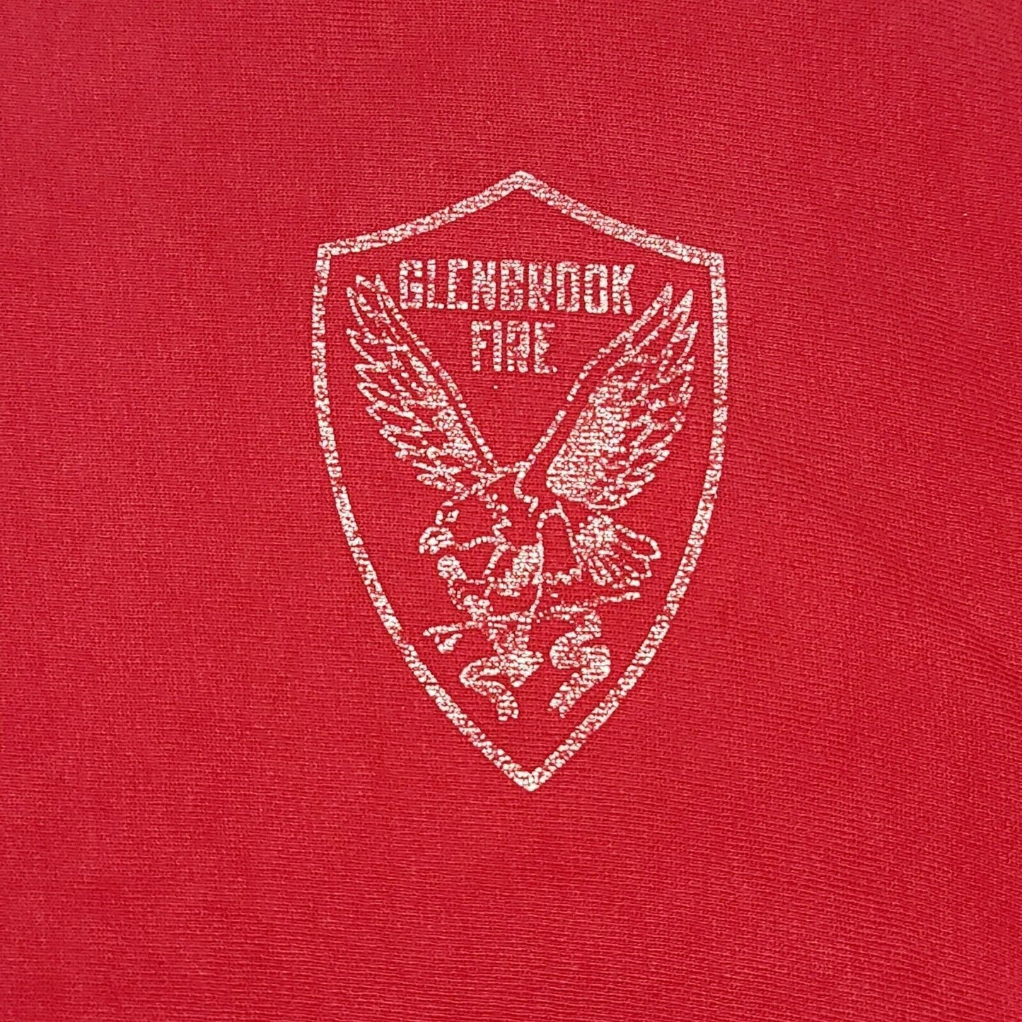 Vintage Glenbrook Illinois Fire Dept. Red Champion Reverse Weave Sweatshirt