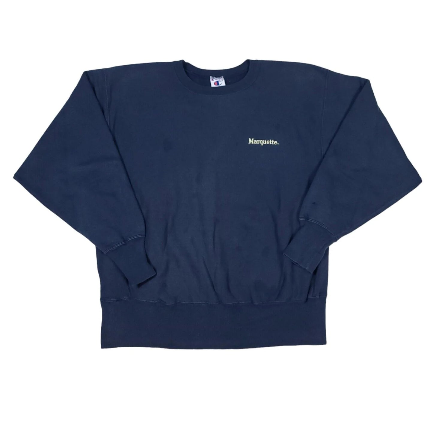 Vintage Marquette University Navy Blue Champion Reverse Weave Sweatshirt
