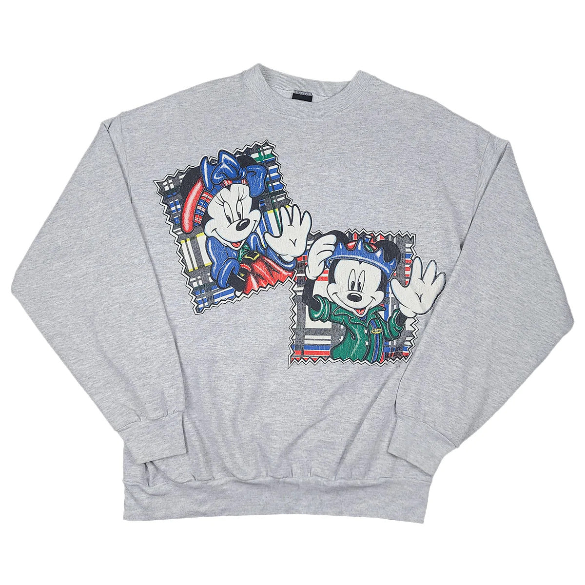Disney Mickey & Minnie Mouse Gray Crewneck Sweatshirt