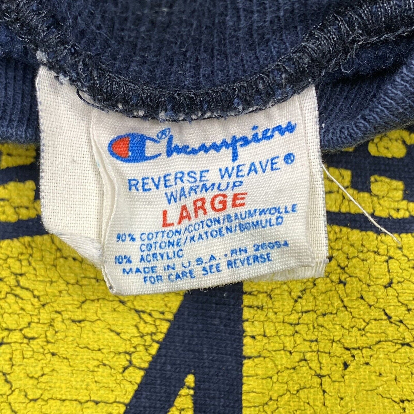 Vintage Champion Reverse Weave 80S Michigan State Football Navy Crewneck Sweater