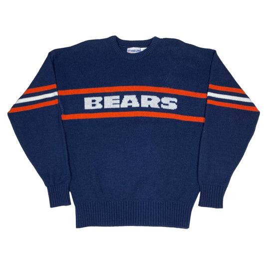 Vintage Chicago Bears Sweater Cliff Engle Knit Navy