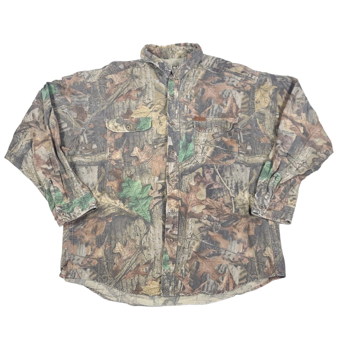 Woolrich Advantage Timber Real Tree Camo Hunting Heavy Chamois Flannel Shirt