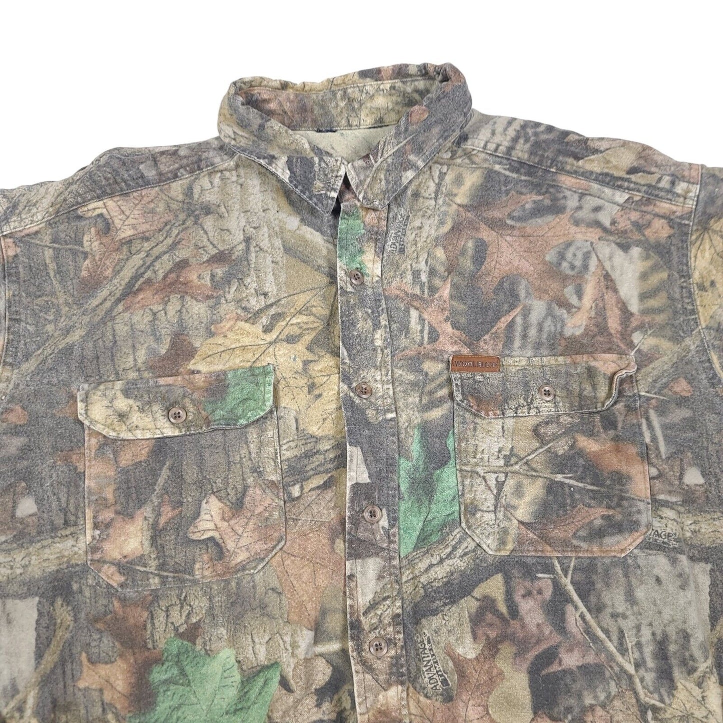 Woolrich Advantage Timber Real Tree Camo Hunting Heavy Chamois Flannel Shirt