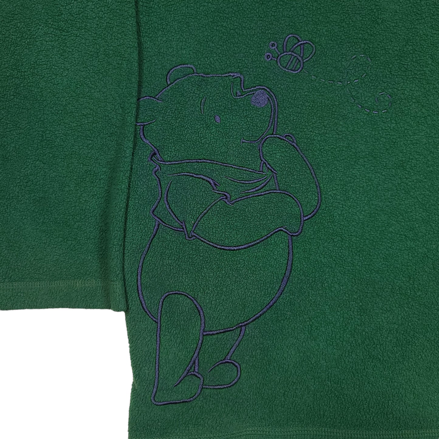 Vitnage Disney Winnie The Pooh Green Fleece 1/4 Zip Sweater