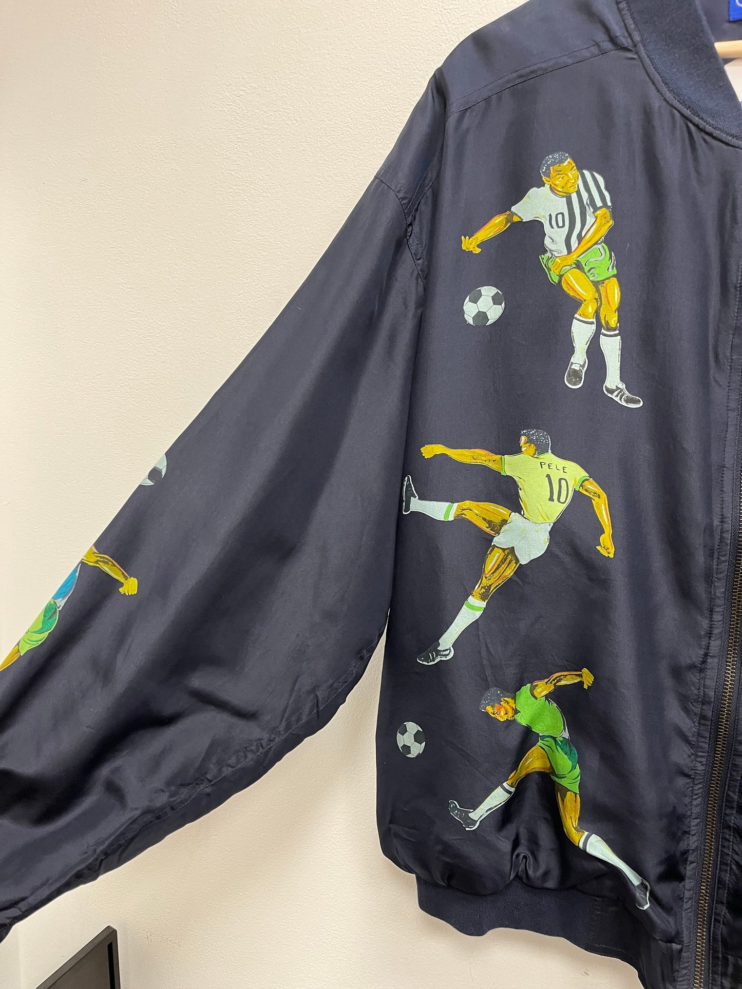 Vintage 1990’s Pele Soccer Light Silk Jacket